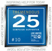 Tremendous 25 United Way Supporter