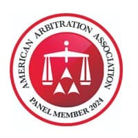 American Arbitration Association Panel Member 2024